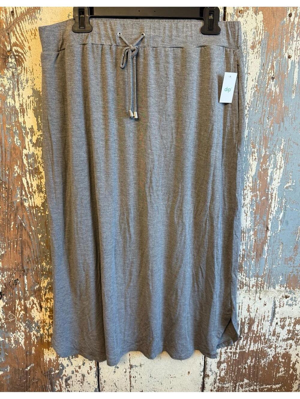 NWT Dip midi long gray skirt size Large
